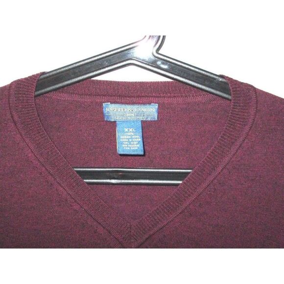 Joseph & Lyman Mens Sweater NWOT Size XXL Burgundy Blend 100% Merino Wool - Picture 7 of 9